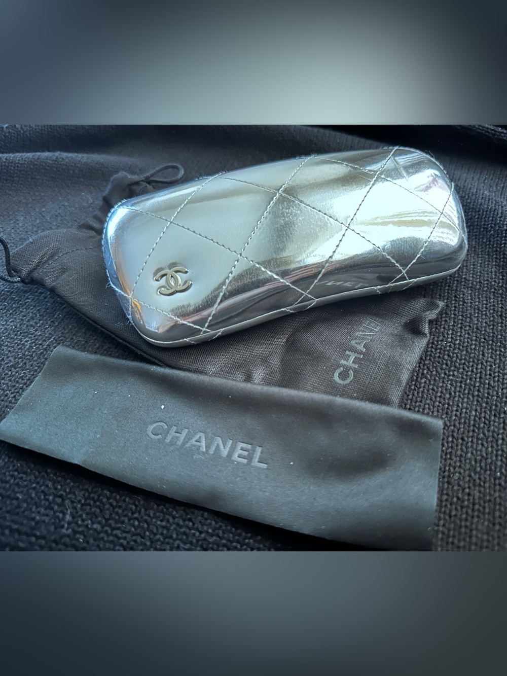 CHANEL Quilted Sunglasses Case